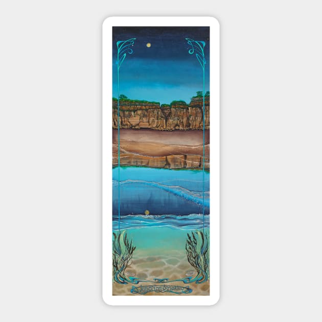 Torrey Pines Beach by Julie Ann Stricklin Sticker by Julie Ann Stricklin